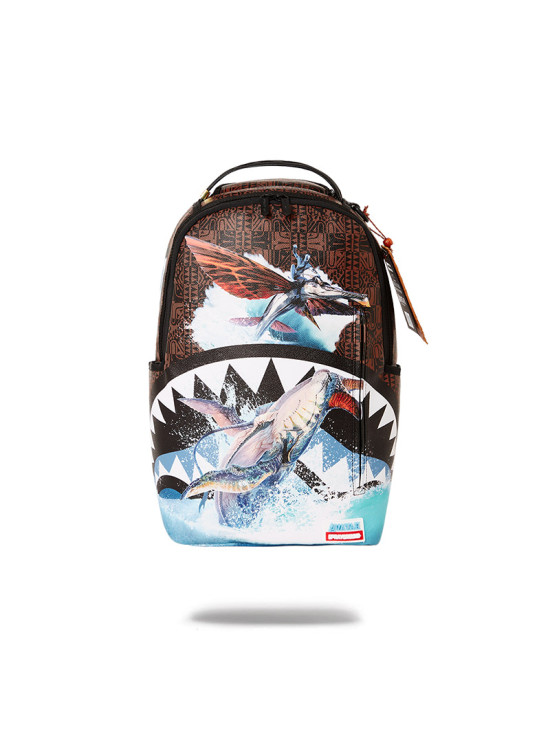 Sprayground Sharks In Paris 18 Inch Backpack Brown