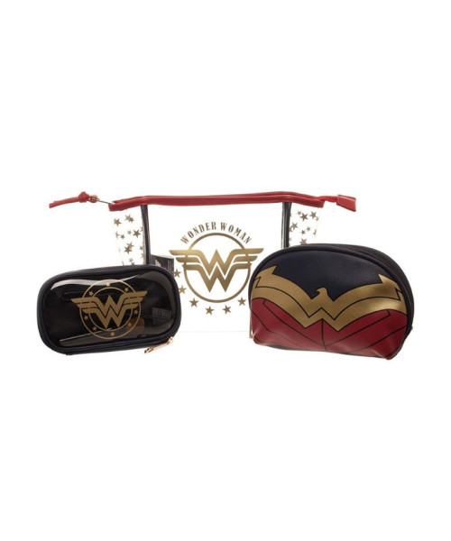 Bioworld Wonder Woman Cosmetic Bag Set 3Pcs